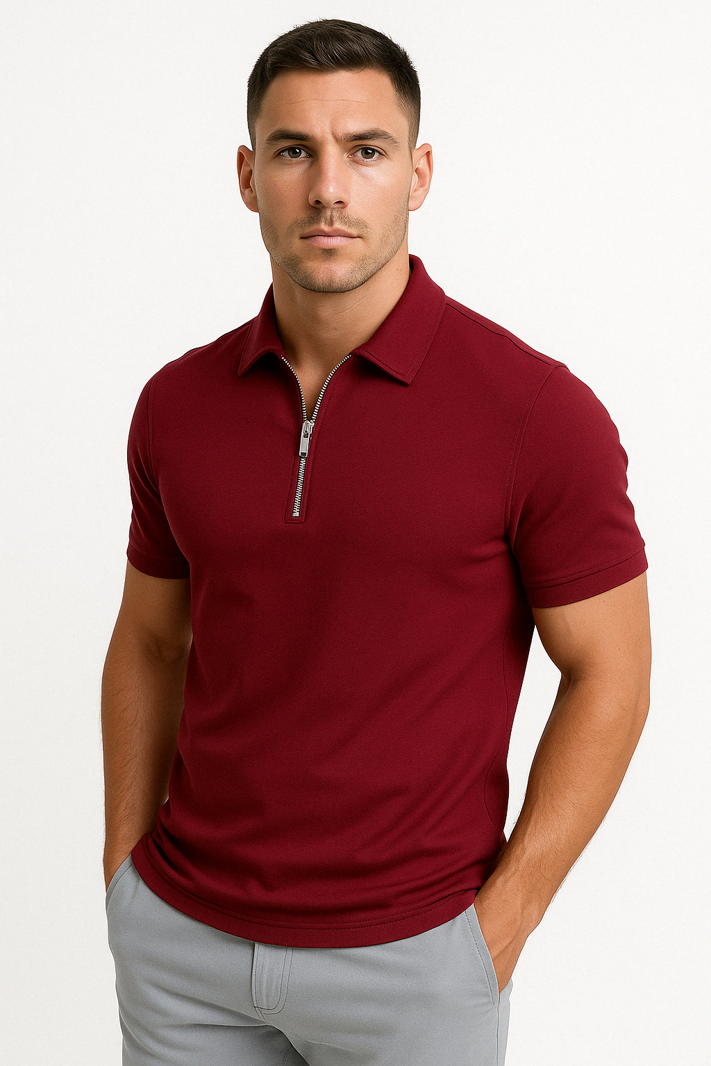 Oliver Bradley - Barrett Half-Zip Polo 6