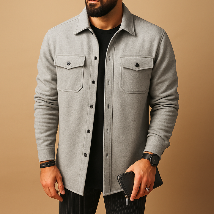 Oliver Bradley - Dawson Button-Front Overshirt 2