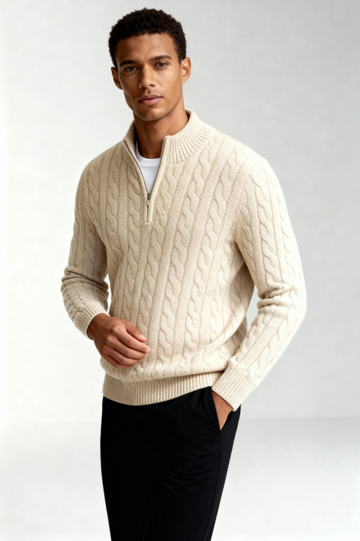 Oliver Bradley - Jonah Quarter-Zip Sweater