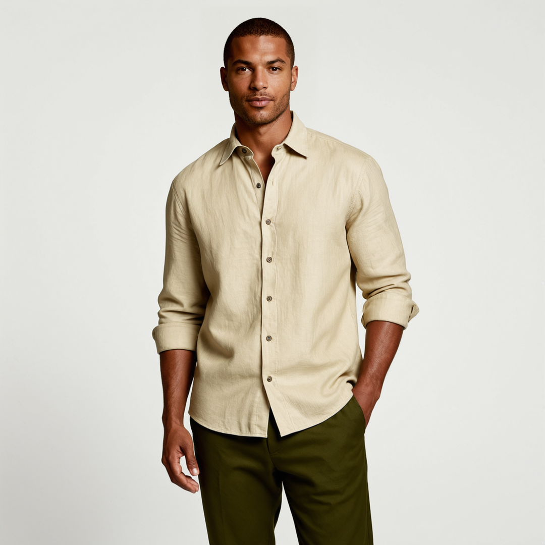 Oliver Bradley - Joshua Band-Collar Shirt