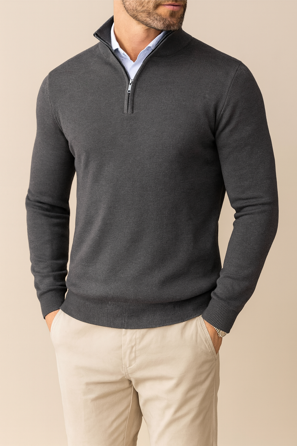 Oliver Bradley - Justin Quarter-Zip Sweater 2