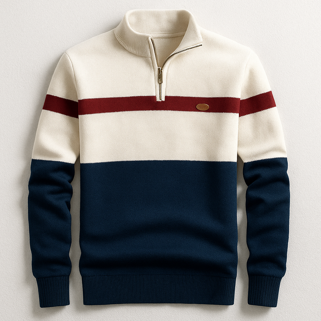 Oliver Bradley - Landon Quarter-Zip Sweater