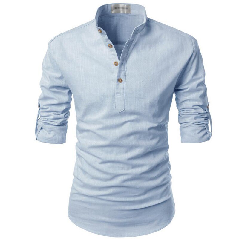 Oliver Bradley - Liam Mandarin-Collar Shirt 5