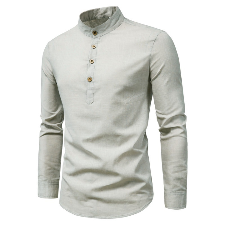 Oliver Bradley - Liam Mandarin-Collar Shirt 6