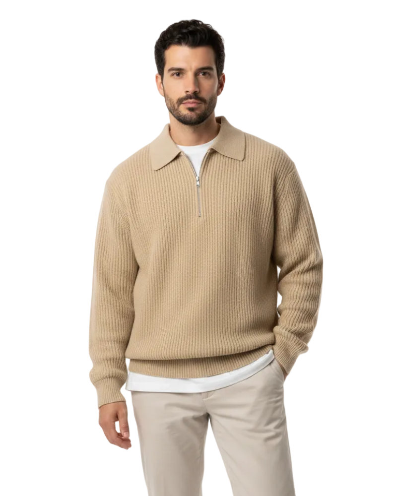 Oliver Bradley - Mark Zip-Front Sweater