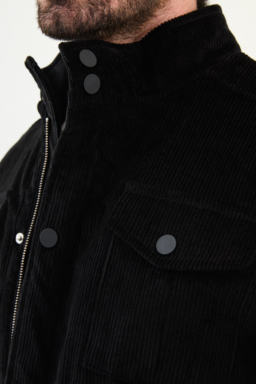 Aarhus Chore Jacket — Black Corduroy · Oliver Bradley