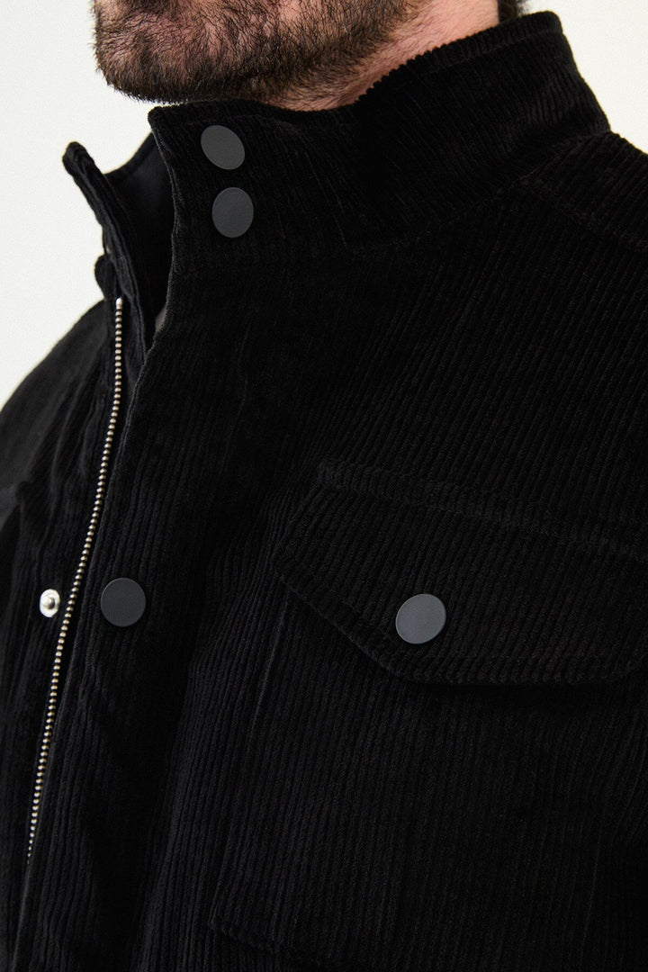 Aarhus Chore Jacket — Black Corduroy · Oliver Bradley