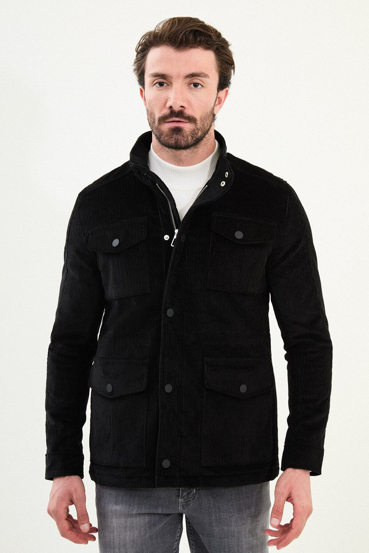 Aarhus Chore Jacket — Black Corduroy · Oliver Bradley