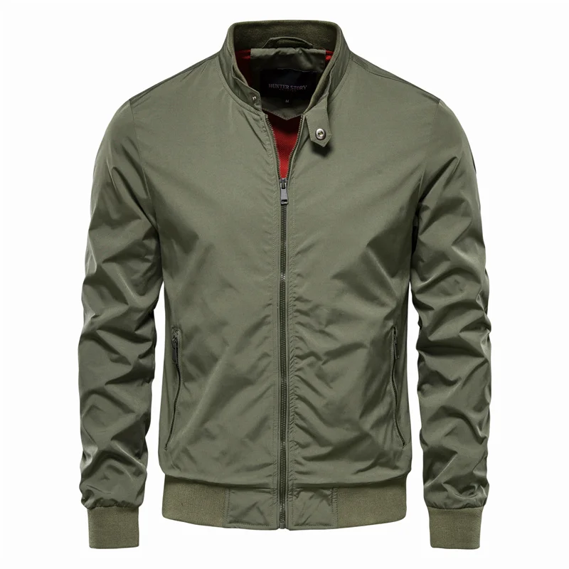 Aaron Zip-Front Bomber Jacket · Oliver Bradley