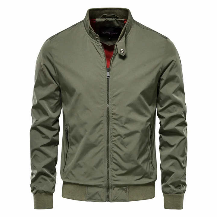 Aaron Zip-Front Bomber Jacket · Oliver Bradley