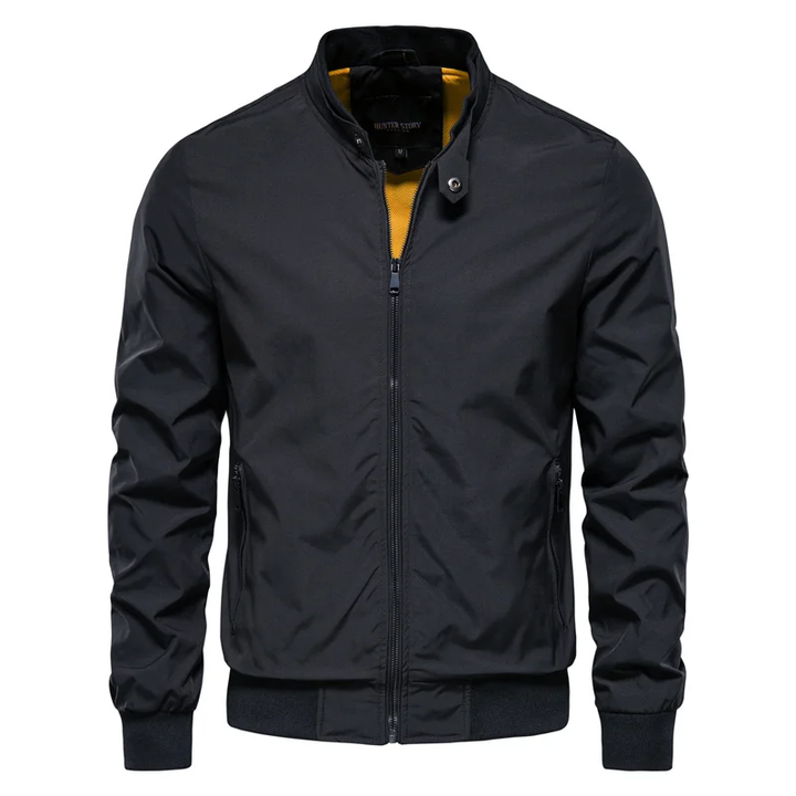 Aaron Zip-Front Bomber Jacket · Oliver Bradley