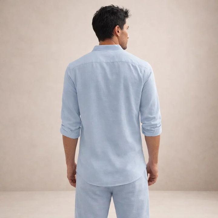 Akiva Men’s Stylish Two-Piece Set – Casual Shirt and Matching Pants Outfit · Oliver Bradley