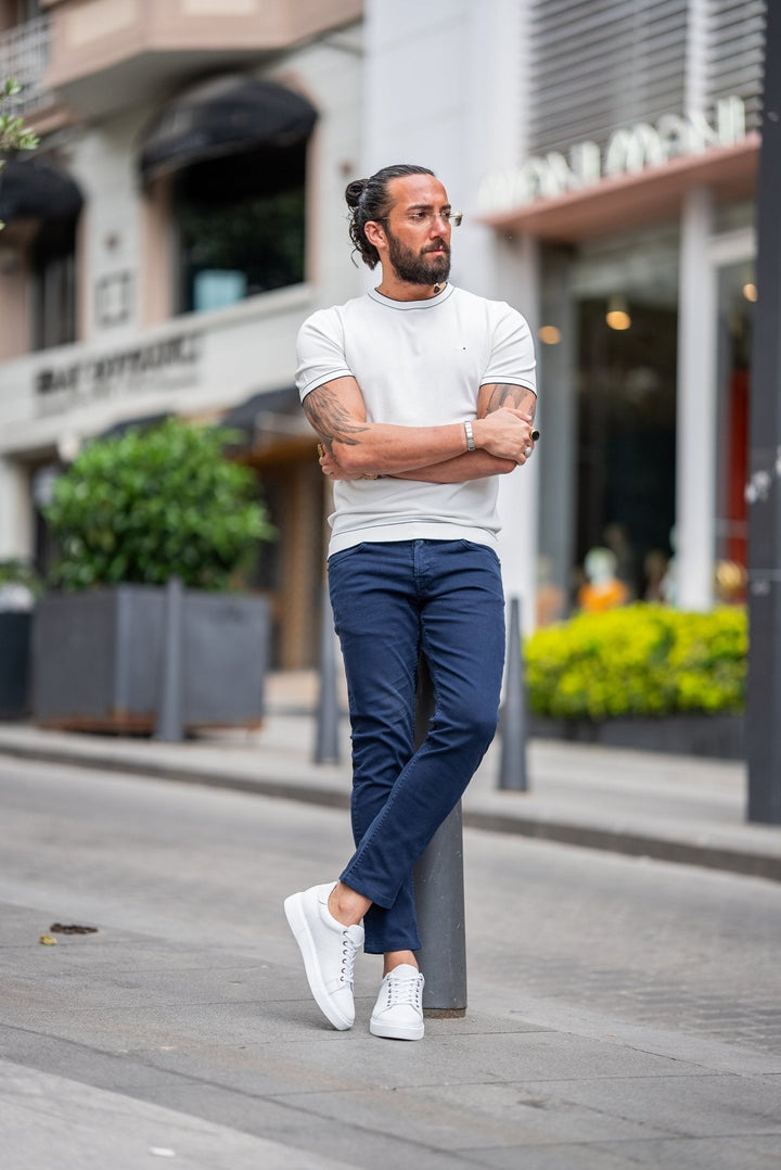 Alba Crew Neck T-Shirt — White · Oliver Bradley