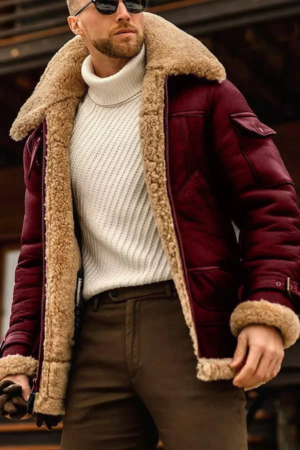 Amalfi Thick Faux Leather Jacket · Oliver Bradley