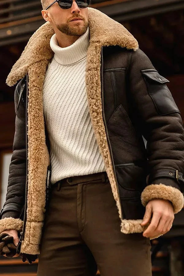 Amalfi Thick Faux Leather Jacket · Oliver Bradley