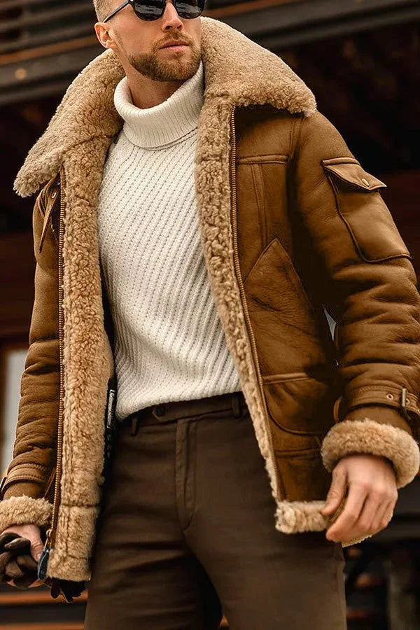 Amalfi Thick Faux Leather Jacket · Oliver Bradley