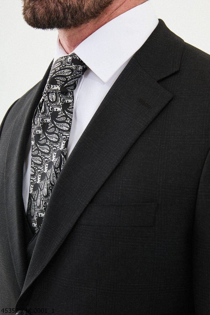 Amboise Three-Piece Suit — Classic Black · Oliver Bradley