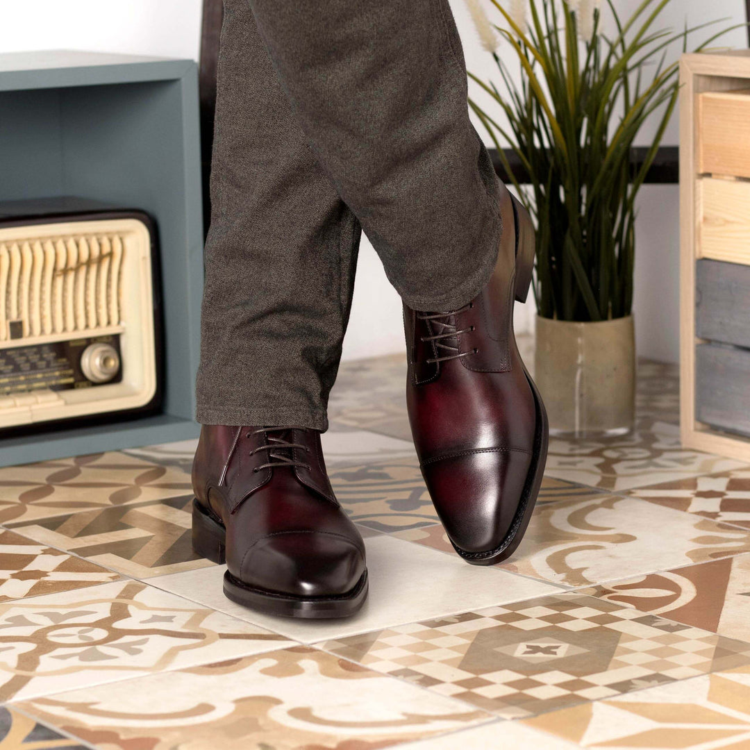 Ambrogio Burgundy Jumper Boots. · Oliver Bradley