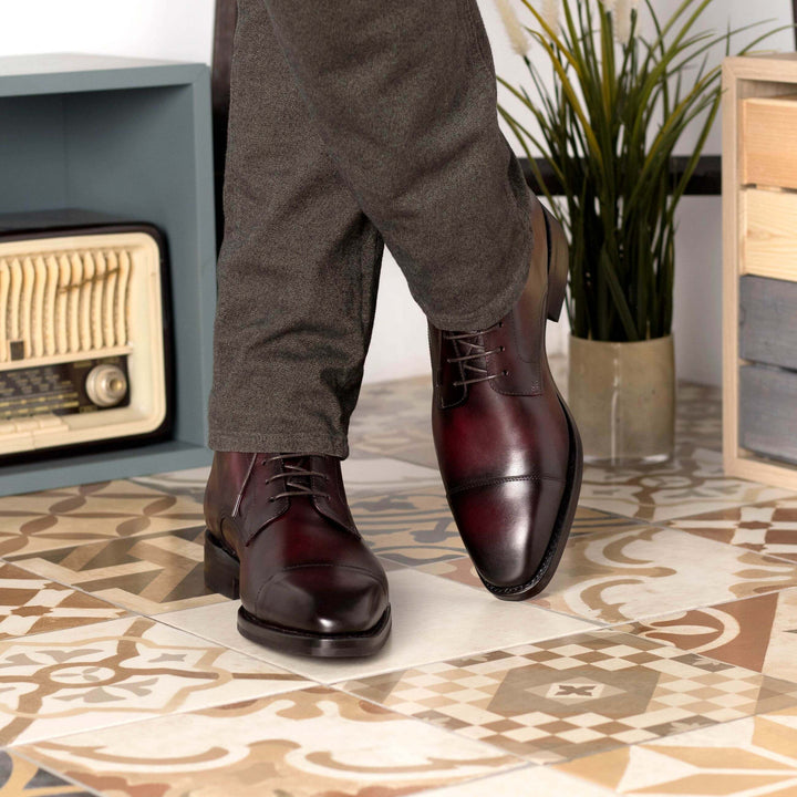 Ambrogio Burgundy Jumper Boots. · Oliver Bradley