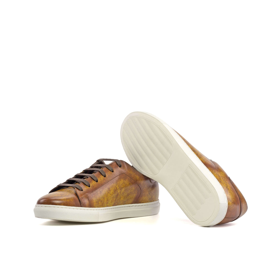 Ambrogio Low-Top Trainer | Cognac Patina. · Oliver Bradley