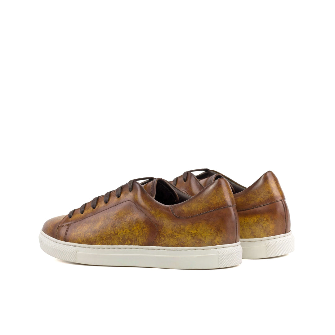 Ambrogio Low-Top Trainer | Cognac Patina. · Oliver Bradley