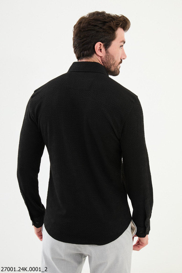 Ancona Button-Down Shirt — Black · Oliver Bradley