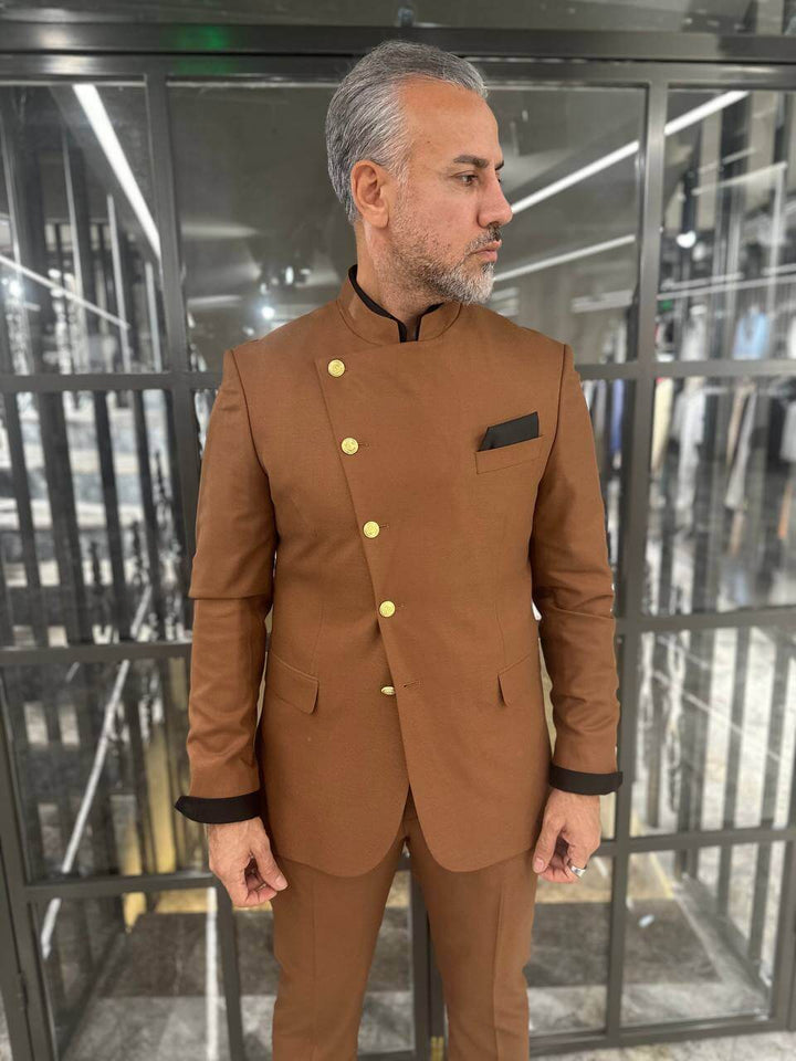 Andria Mandarin Suit — Amber Slim Fit · Oliver Bradley