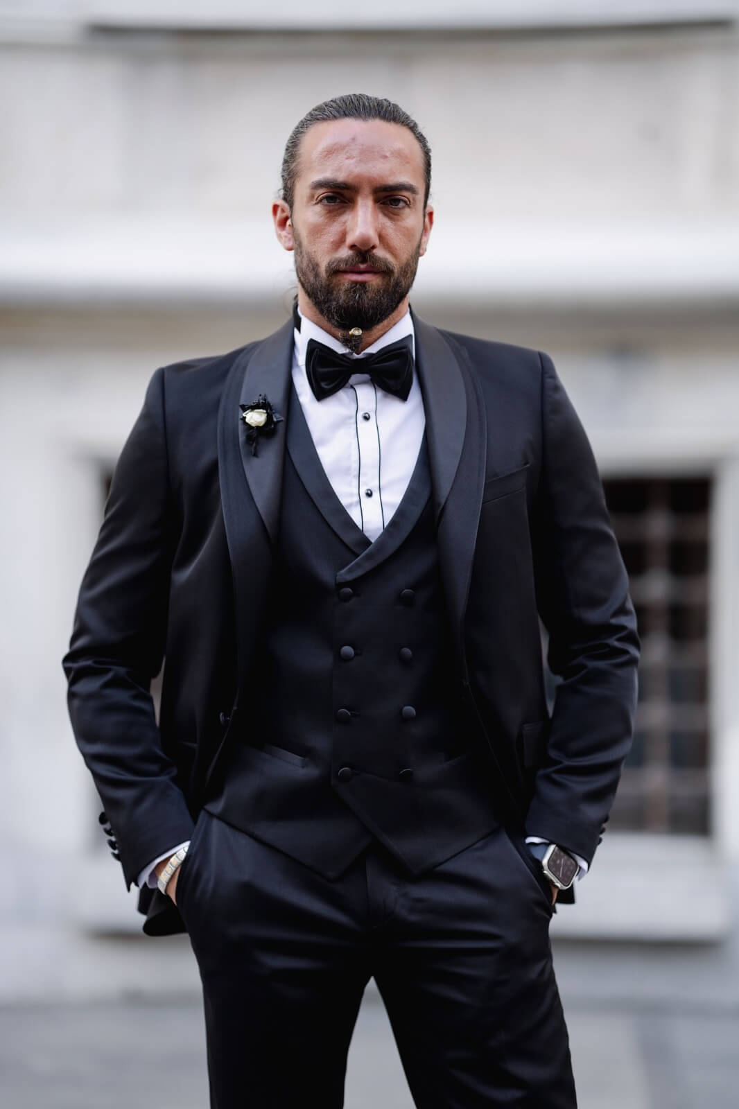 Antibes 3 Piece Tuxedo — Black Satin Collar · Oliver Bradley