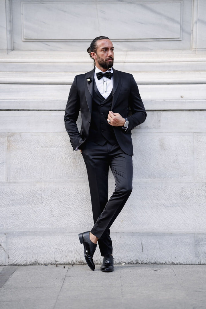 Antibes 3 Piece Tuxedo — Black Satin Collar · Oliver Bradley