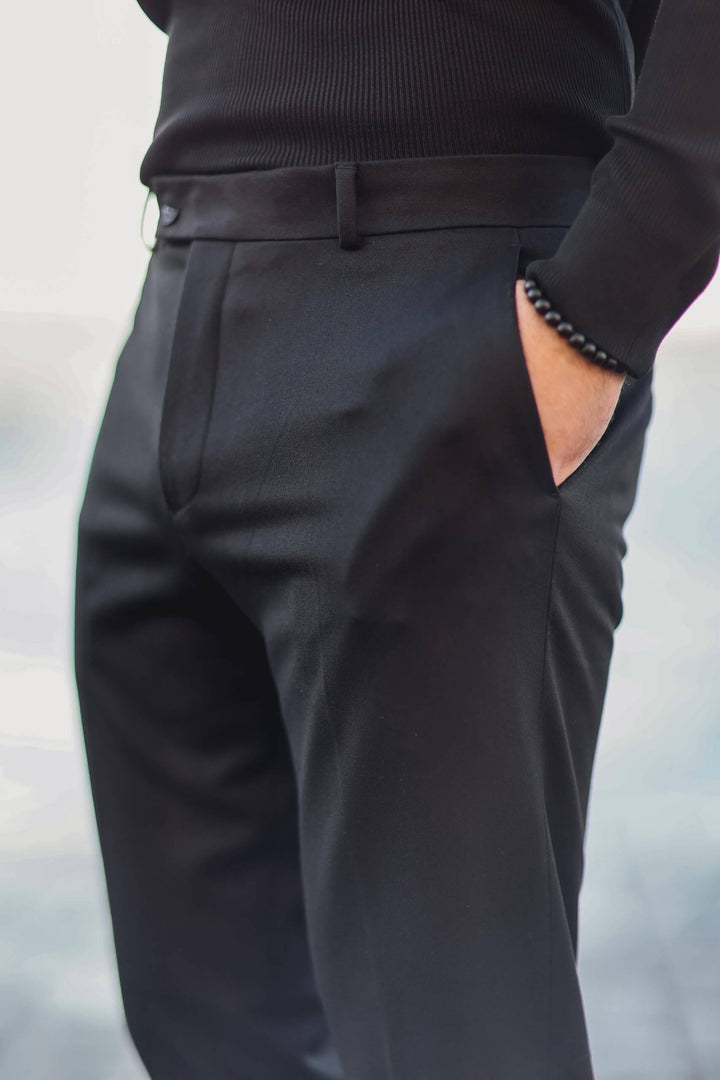 Antibes Tailored Pants — Black · Oliver Bradley