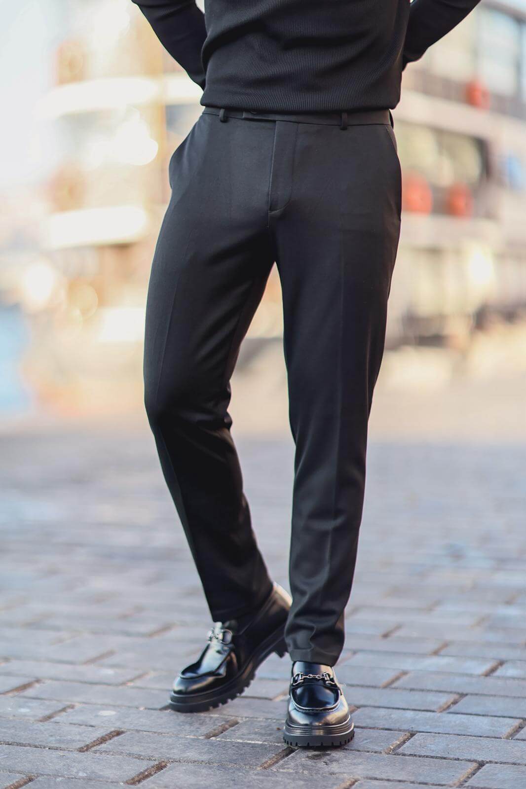 Antibes Tailored Pants — Black · Oliver Bradley
