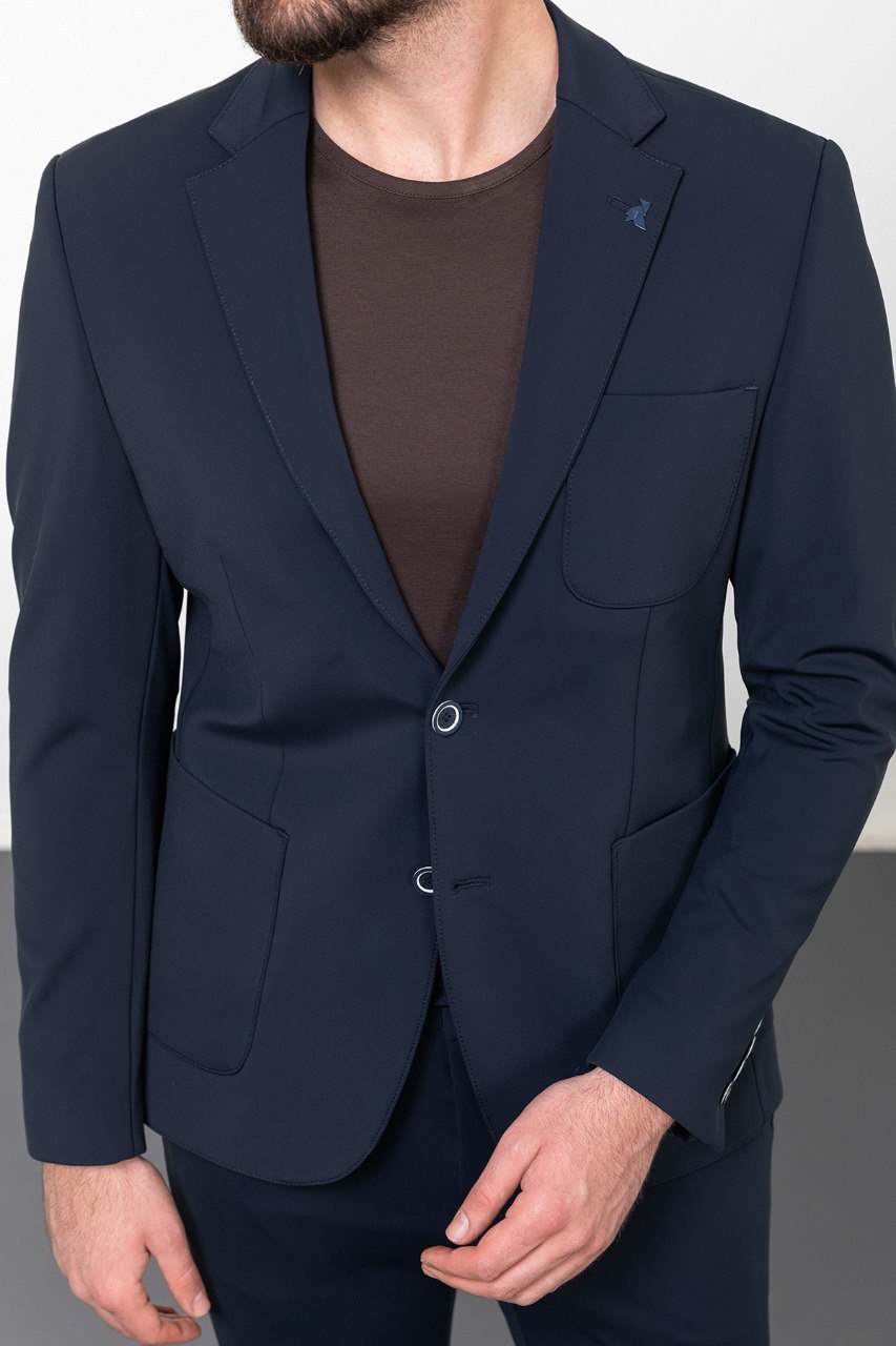 Anzio Casual Suit — Navy Relaxed Fit · Oliver Bradley