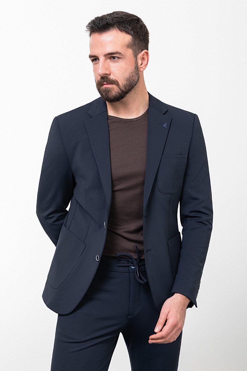 Anzio Casual Suit — Navy Relaxed Fit · Oliver Bradley