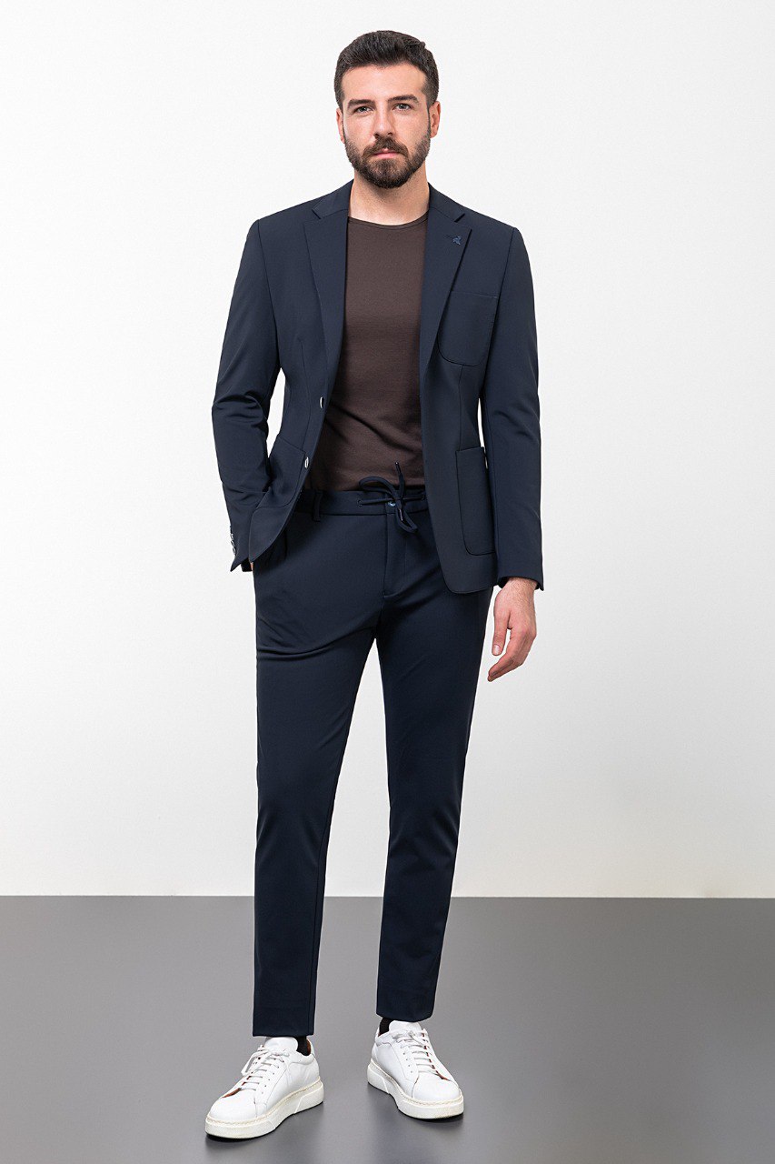 Anzio Casual Suit — Navy Relaxed Fit · Oliver Bradley