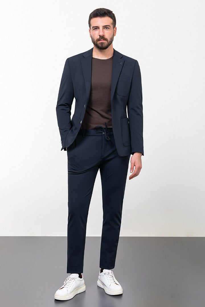 Anzio Casual Suit — Navy Relaxed Fit · Oliver Bradley