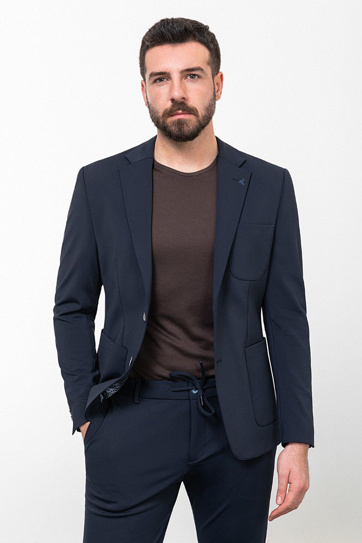 Anzio Casual Suit — Navy Relaxed Fit · Oliver Bradley