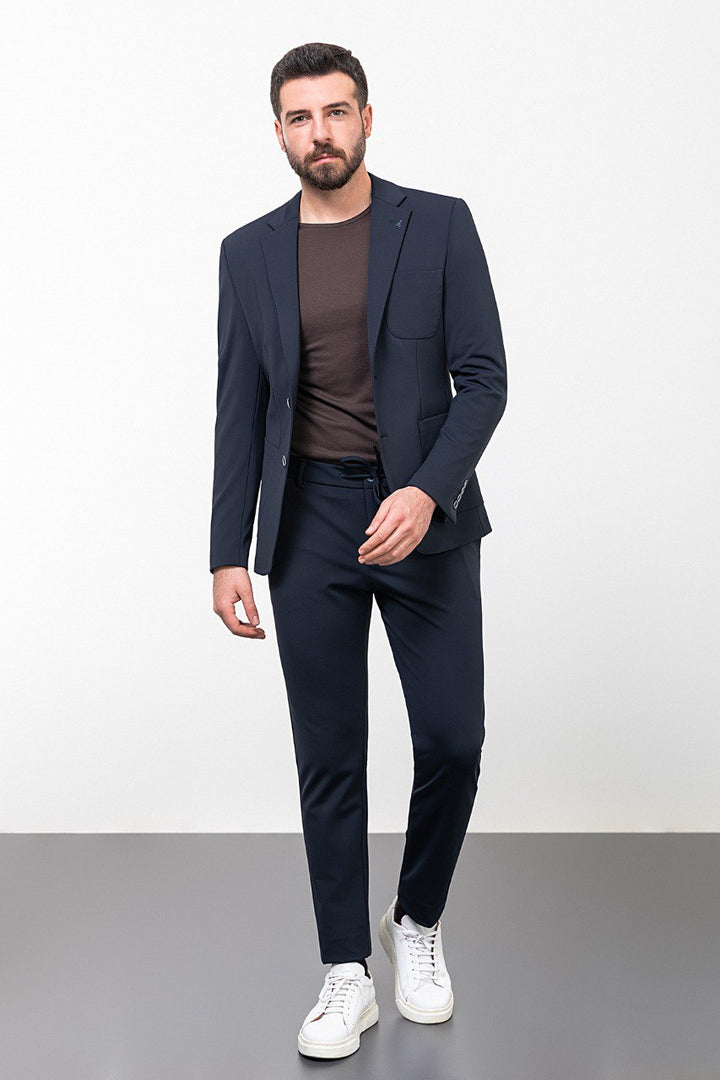 Anzio Casual Suit — Navy Relaxed Fit · Oliver Bradley