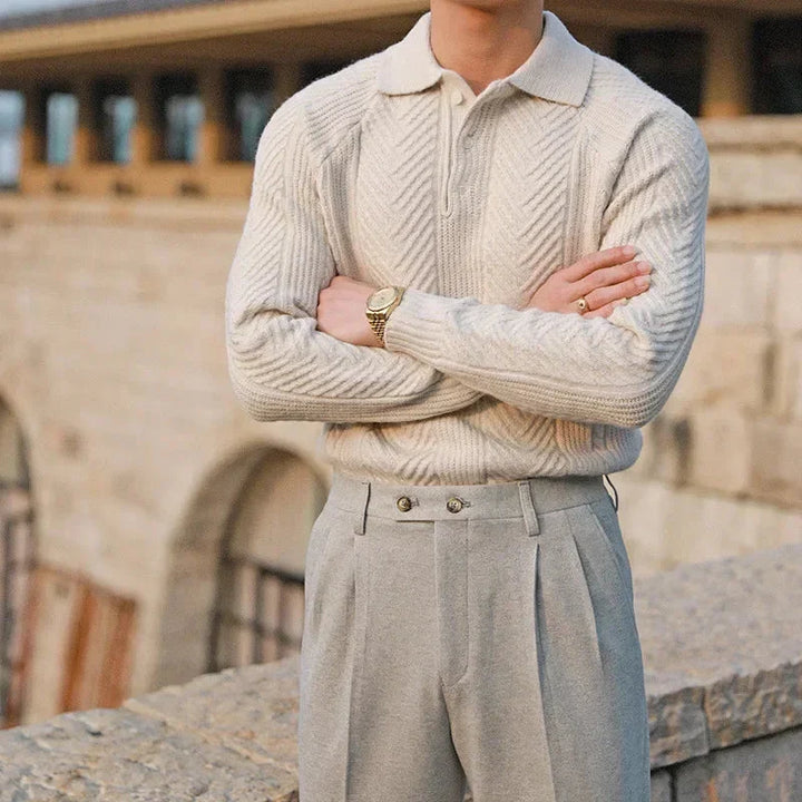 Bari Patterned Knit Pullover · Oliver Bradley