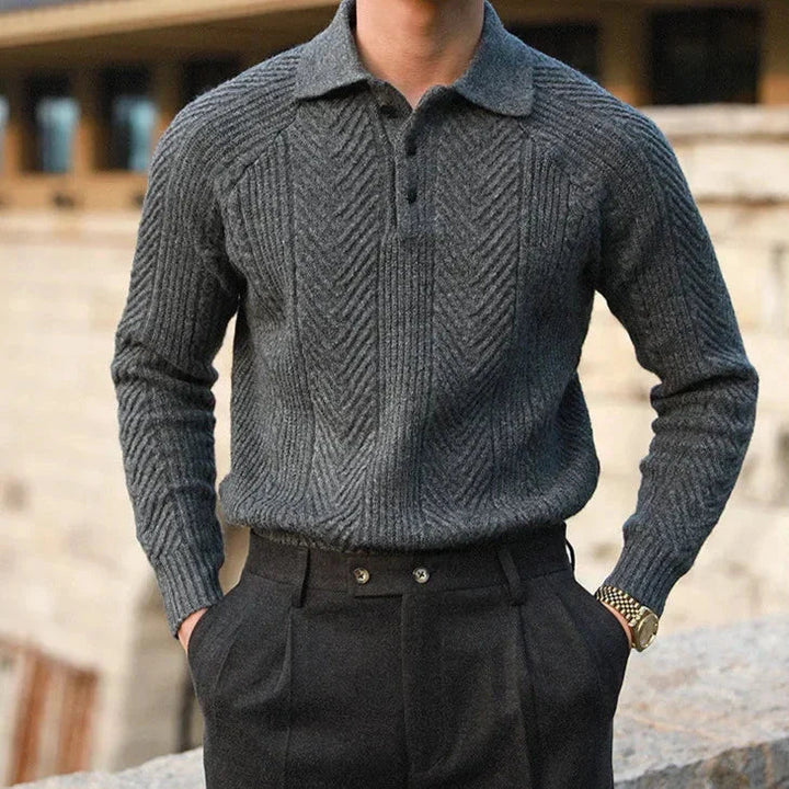 Bari Patterned Knit Pullover · Oliver Bradley