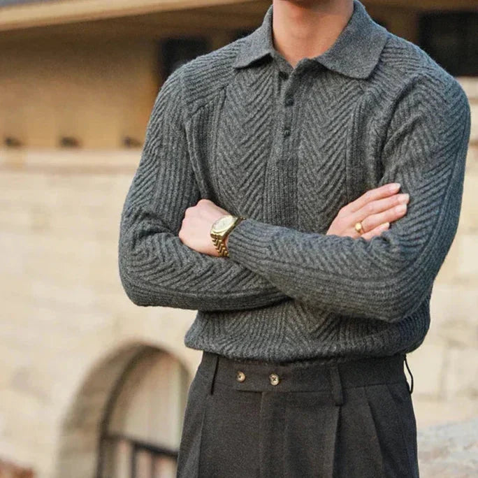 Bari Patterned Knit Pullover · Oliver Bradley