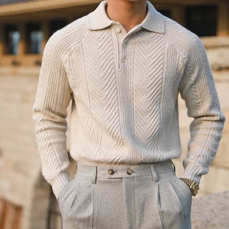 Bari Patterned Knit Pullover · Oliver Bradley