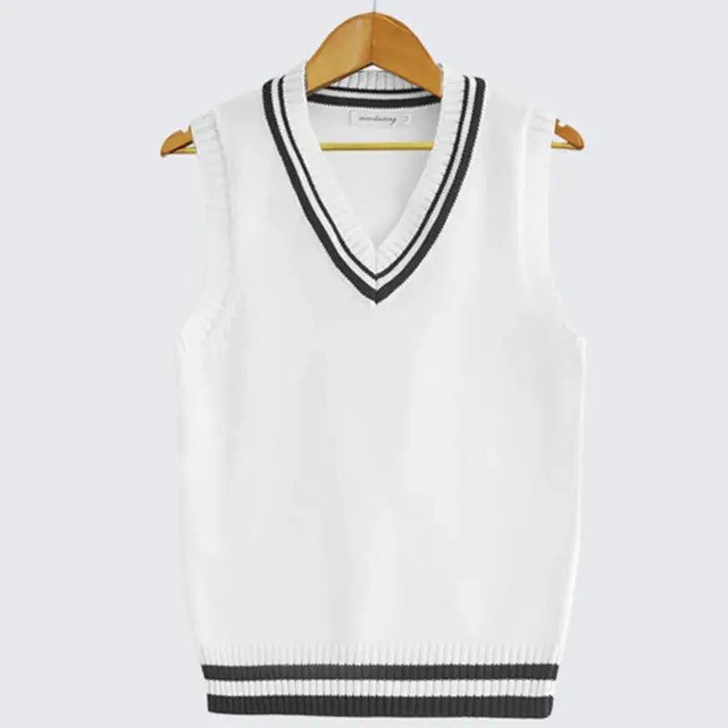Basty | Men’s Knitted V-Neck Sleeveless Sweater Vest · Oliver Bradley