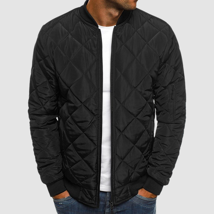 Benedict Veste Matelassée pour Homme – Légère avec motif à losanges, fermeture zippée et poches