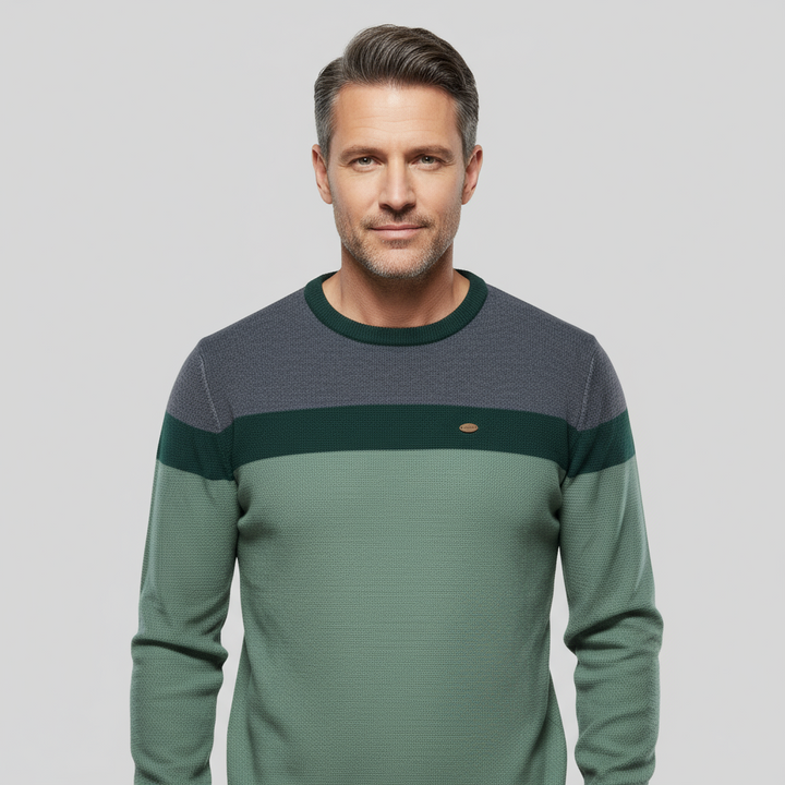 Benjamin Men’s Cotton Pullover – Classic Lightweight Knit Sweater · Oliver Bradley