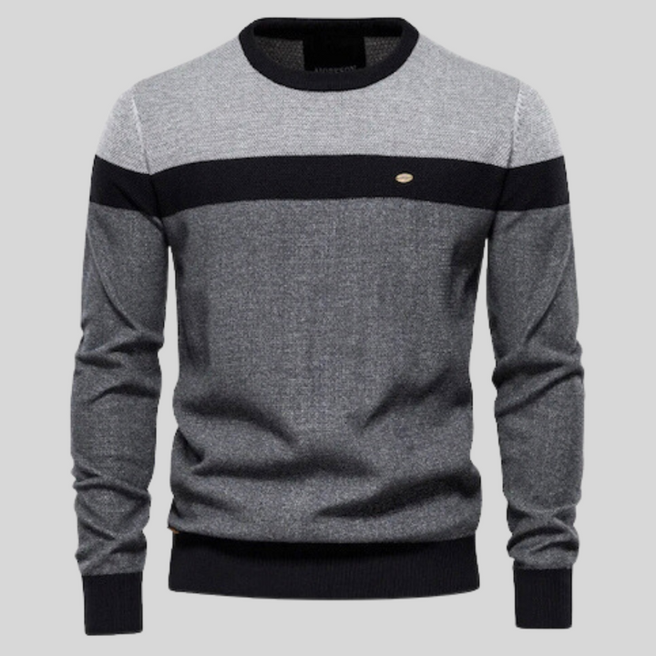 Benjamin Men’s Cotton Pullover – Classic Lightweight Knit Sweater · Oliver Bradley