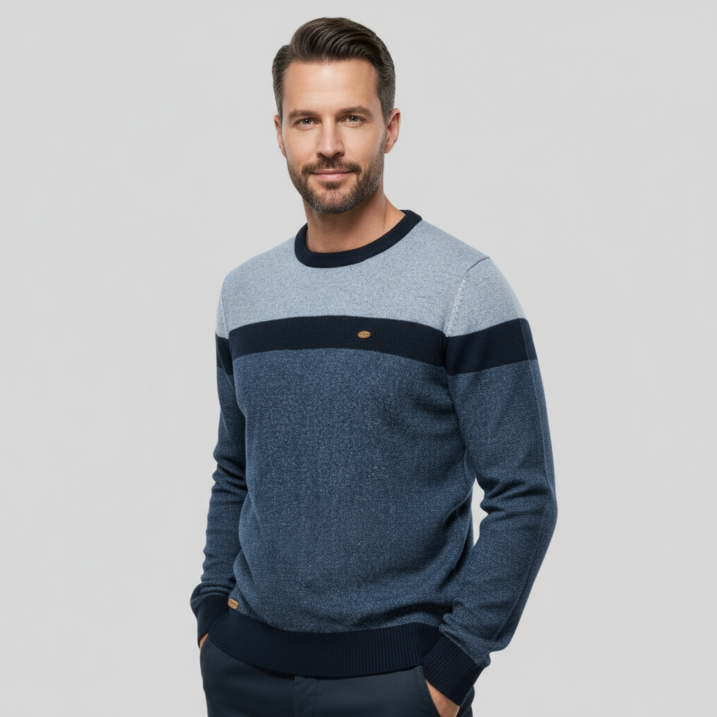 Benjamin Men’s Cotton Pullover – Classic Lightweight Knit Sweater · Oliver Bradley