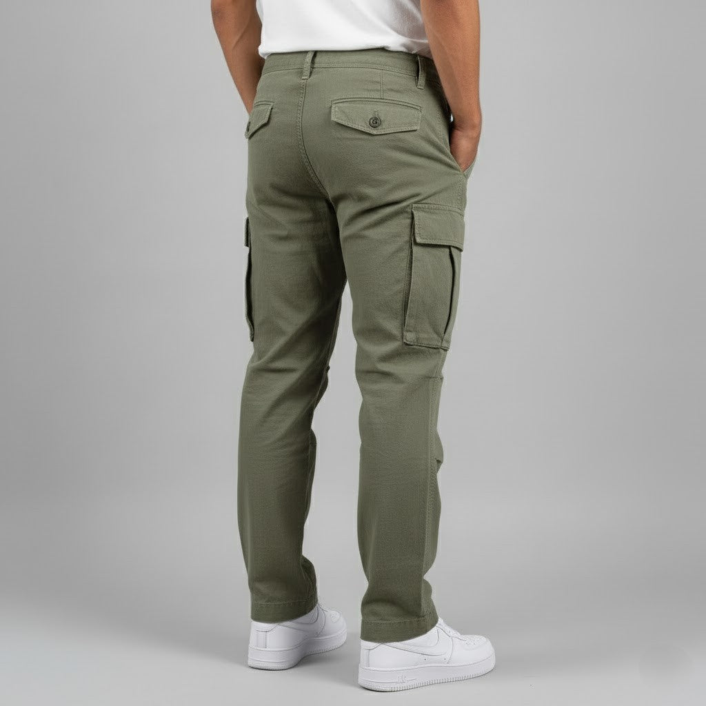 Benjamin | Men’s Relaxed Fit Cargo Pants with Side Pockets Streetwear · Oliver Bradley