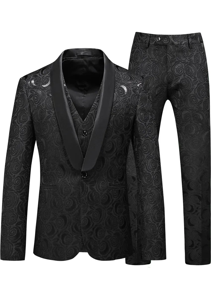 Black Rose Statement Tuxedo (3-Piece) · Oliver Bradley