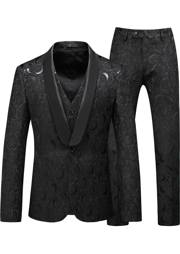 Black Rose Statement Tuxedo (3-Piece) · Oliver Bradley