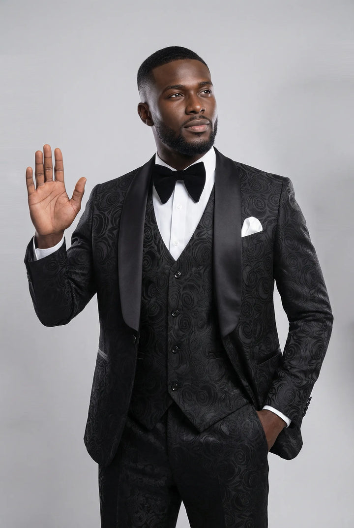 Black Rose Statement Tuxedo (3-Piece) · Oliver Bradley